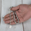 925 Sterling Silver Ottoman Sign 33 Oval Beads Tasbih Prayer Beads 