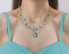 sterling silver handmade filigree art labradorite gemstone woman princess necklace