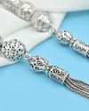 Sterling Silver Filigree Art 11 Pieces Lace Beads Stress Chain Tasbeeh